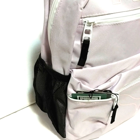PUMA MERIDIAN 4.0 BACKPACK LAVENDER CARRY-ON TOTE BLACK BOOKBAG SIZE OS NWT - Picture 3 of 11